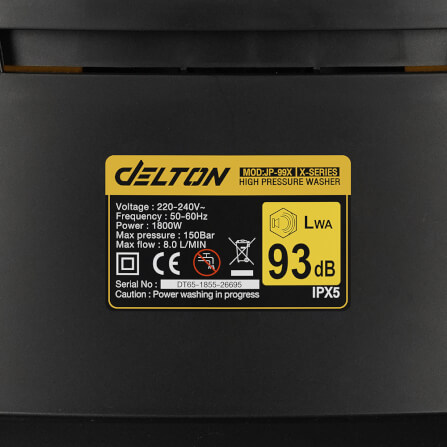 เครื่องฉีดน้ำแรงดันสูง DELTON รุ่น JP-99X X-SERIES 150 บาร์ 1800 วัตต์_5